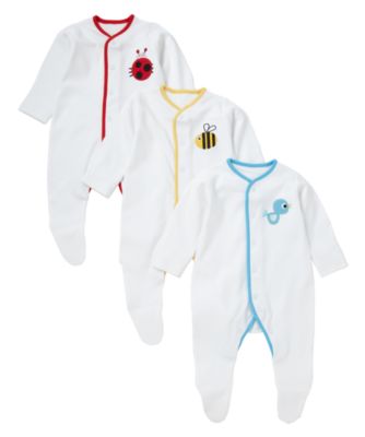 Mothercare Sleepsuits   3 pack   sleepsuits   Mothercare