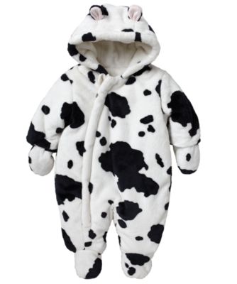 Mothercare Unisex Black and White Cow Snowsuit   pramsuits & snowsuits 