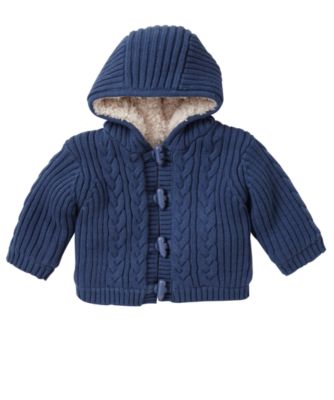 Mothercare Hooded Lined Cardigan   Navy   jumpers & cardigans 