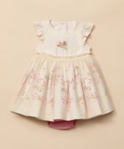 Mothercare Bird Border-Print Dress And Knickers Set
