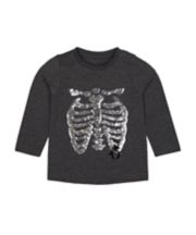 Mothercare Reversible-Sequin Skeleton Halloween T-Shirt
