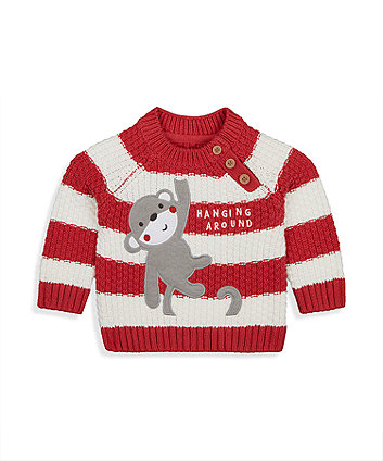 Mothercare Monkey Knitted Jumper