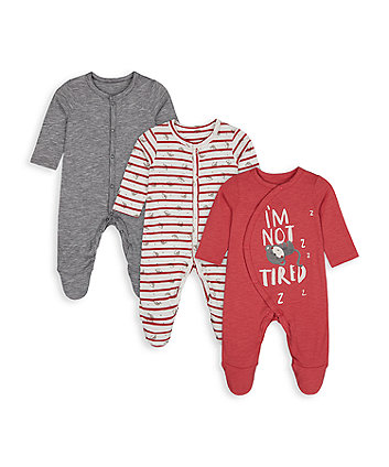 Mothercare Monkey Sleepsuits - 3 Pack