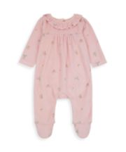 Mothercare Pink Velour All In One