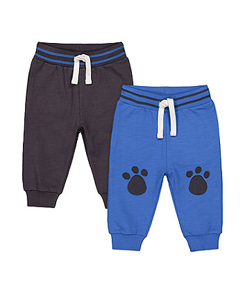Mothercare Paw-Print Joggers - 2 Pack