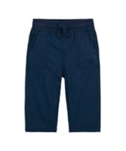 Mothercare Navy Jersey-Lined Roll-Up Trousers