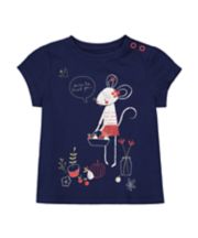 Mothercare Navy Mouse T-Shirt