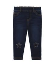 Mothercare Star Patch Skinny Jeans - Dark Wash