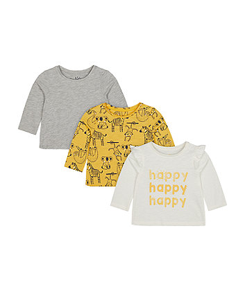 Mothercare Happy T-Shirts - 3 Pack
