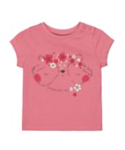 Mothercare Pink Racoon T-Shirt