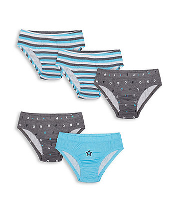 Mothercare Star And Letter Briefs - 5 Pack