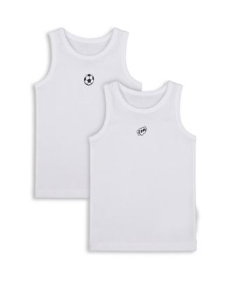 Mothercare Boys Football White Vest - 2 Pack