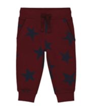 Mothercare Burgundy Star Joggers