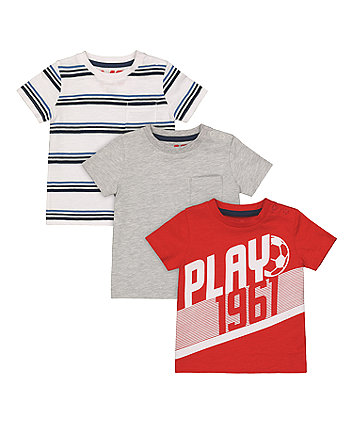 Mothercare Play T-Shirts - 3 Pack