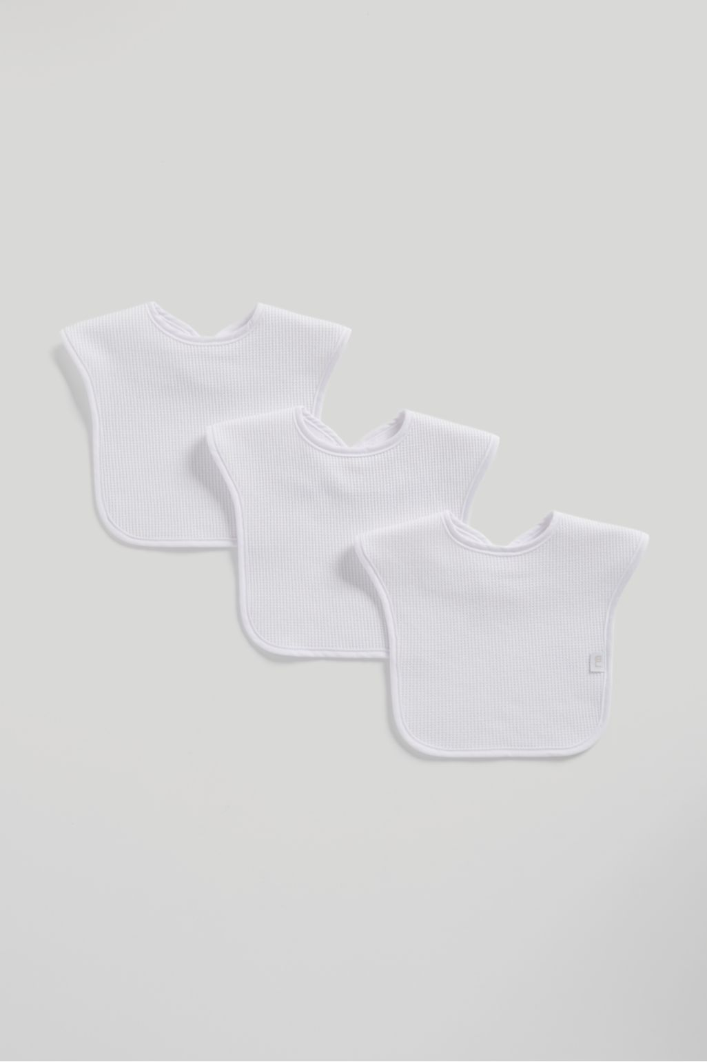 mothercare waffle/terry reversible bibs - 3 pack