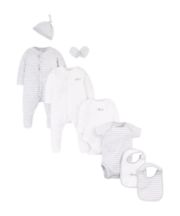 Mothercare Grey And White Eight-Piece Starter Set
