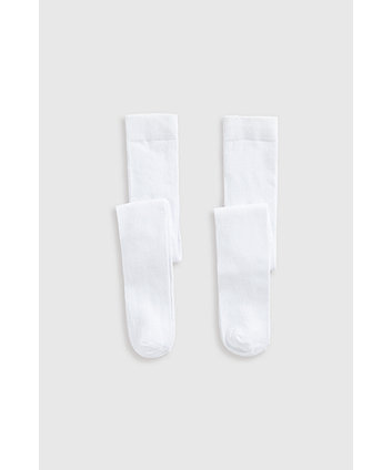 Mothercare White Tights - 2 Pack