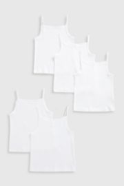 Mothercare White Cami Vests - 5 Pack