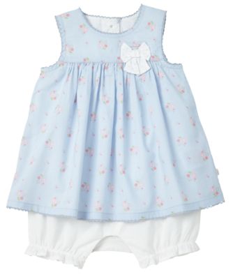 Mothercare Blue Romper Bloomer Set | co-ordinated sets | Mothercare