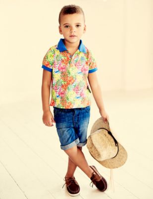 Baby K Floral Polo Shirt | tops, shirts & t-shirts | Mothercare