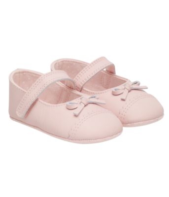 Mothercare Pink Baby Leather Shoes - baby girls shoes - Mothercare