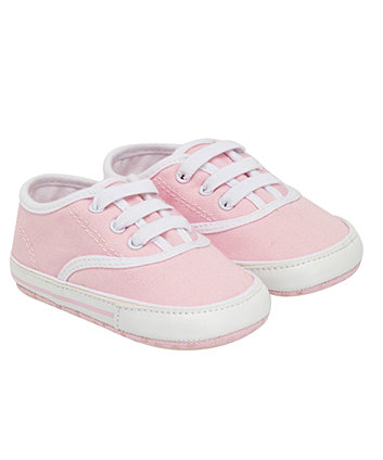 Mothercare Pink Baby Canvas Shoes - baby boys shoes - Mothercare