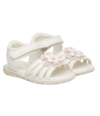 Mothercare White Classic Sandals - baby girls shoes - Mothercare