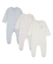 Mothercare Spring Bunny Sleepsuits - 3 Pack