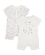 Mothercare Spring Bunny Rompers - 2 Pack
