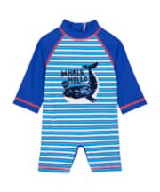 Mothercare Hello Whale Reversible-Sequin Sunsafe Suit