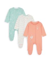 Mothercare Little Duck Sleepsuits - 3 Pack