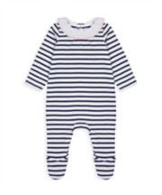 Mothercare Navy Striped All In One