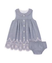 Mothercare Heritage Striped Dress With Broderie Hem