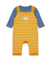Mothercare Rhino Knitted Dungarees And Bodysuit Set