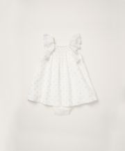 Mothercare White Shimmer Dress And Knickers Set