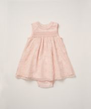 Mothercare Pink Embroidered Mesh Dress And Knickers Set