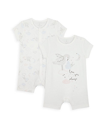 Mothercare Special Delivery Rompers - 2 Pack