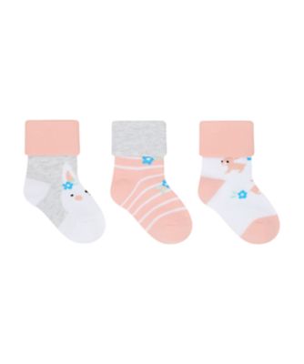 Mothercare Baby Girls Rabbit Tot Socks - 3 Pack