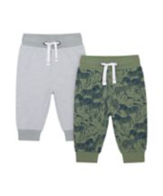 Mothercare Striped And Safari Joggers - 2 Pack
