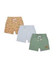 Mothercare Tiger, Elephant And Stripe Shorts - 3 Pack