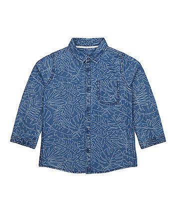 Mothercare Blue Palm Denim Shirt