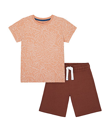 Mothercare Palm T-Shirt And Jersey Shorts Set