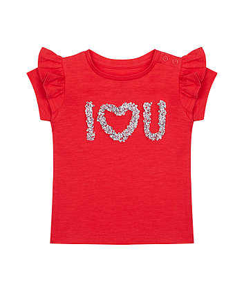 Mothercare Red I Love You T-Shirt