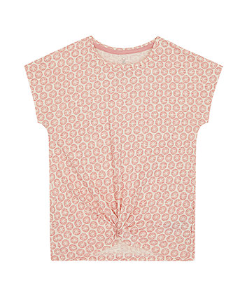 Mothercare Floral Knot-Front T-Shirt