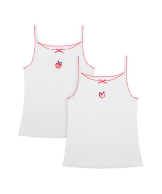 Mothercare Girls Apple Of My Eye White Cami Top - 2 Pack