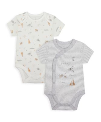Mothercare NB My First Unisex Short Sleeve Bodysuits - 2 Pack