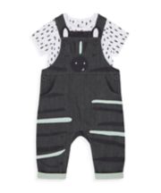 Mothercare Little Zebra Bibshorts And Bodysuit Set