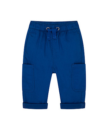 Mothercare Navy Trousers With Cargo Pockets