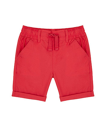 Mothercare Red Poplin Shorts