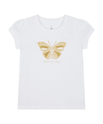 Mothercare Summer Skies Best White Butterfly Short Sleeve T-Shirt